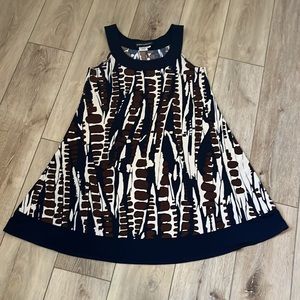 Size 6 Donna Morgan Casual Swing Dress with Tribal Print